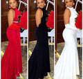 Halter Neck Backless Mermaid Maxi Dress – Formal & Gala