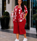 3-Piece Floral Kimono Cardigan, Tank & Capri Set – Plus Size Summer Outfit