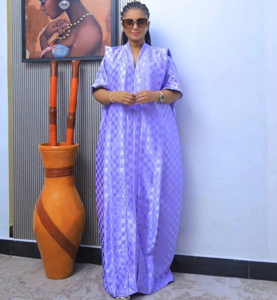 Lavender Jacquard Maxi Dress