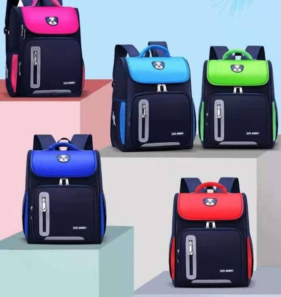 Kids Bear Patch School Backpack – Lightweight Ergonomic Bag for Boys & Girls