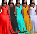 One-Shoulder Mermaid Train Maxi Gown