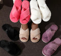 Fluffy Cross-Band Slippers