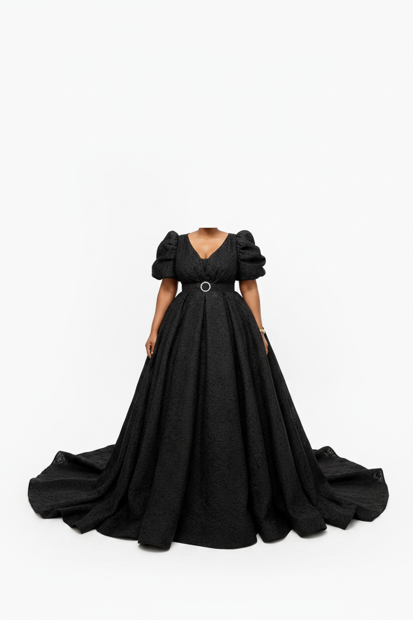 Black Lace Ball Gown - Studio