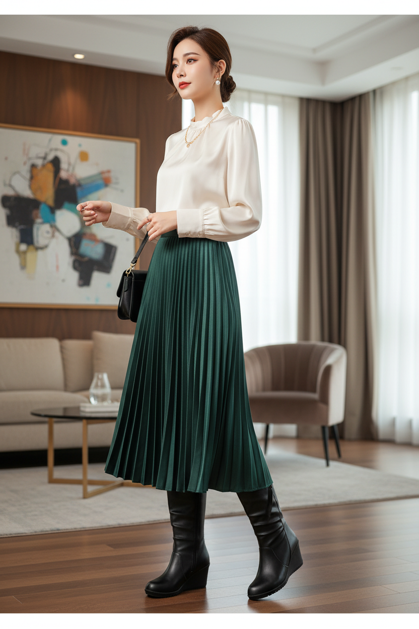 Black Wedge Boots Elegant Style