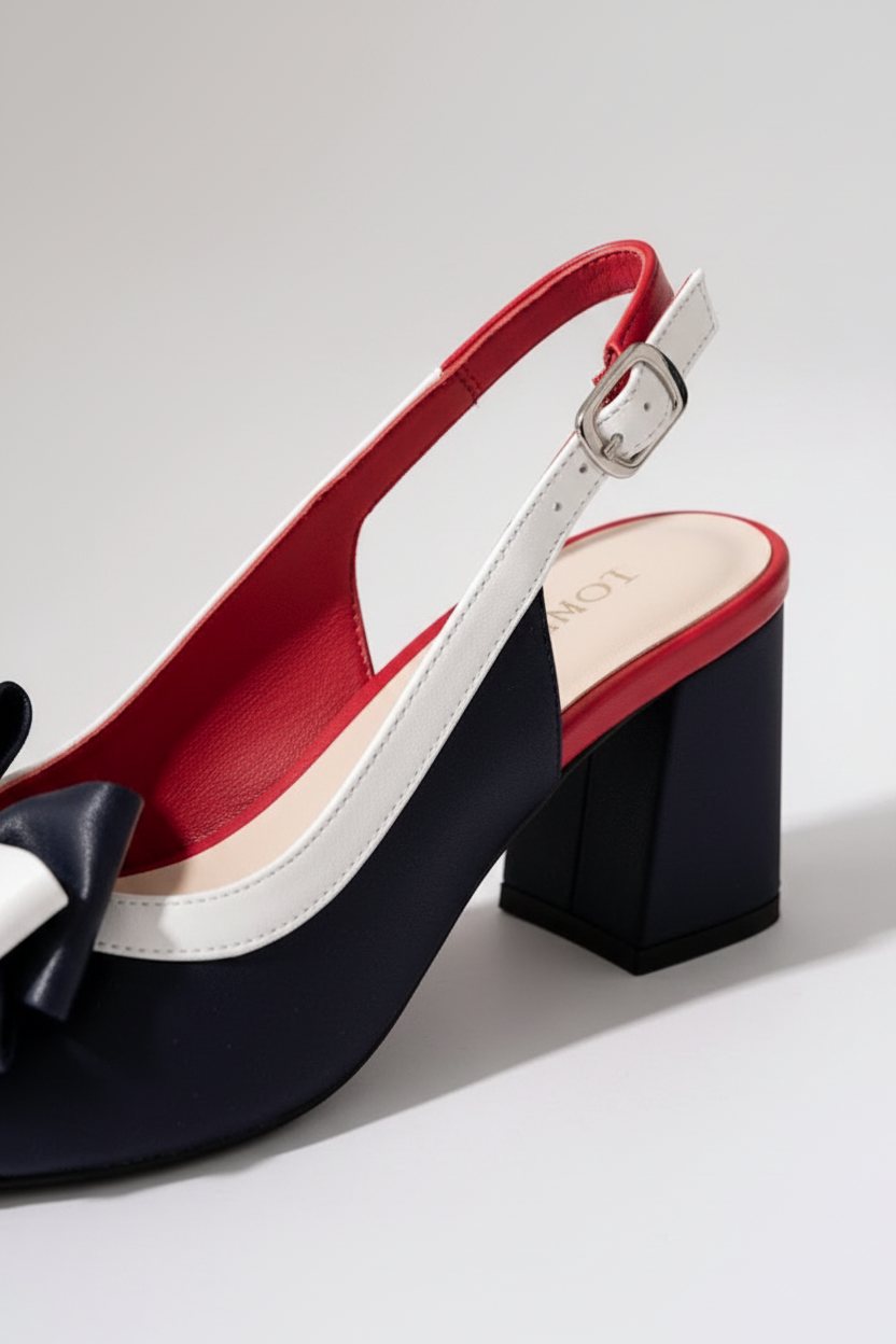 Bow Slingback Heels - Detail