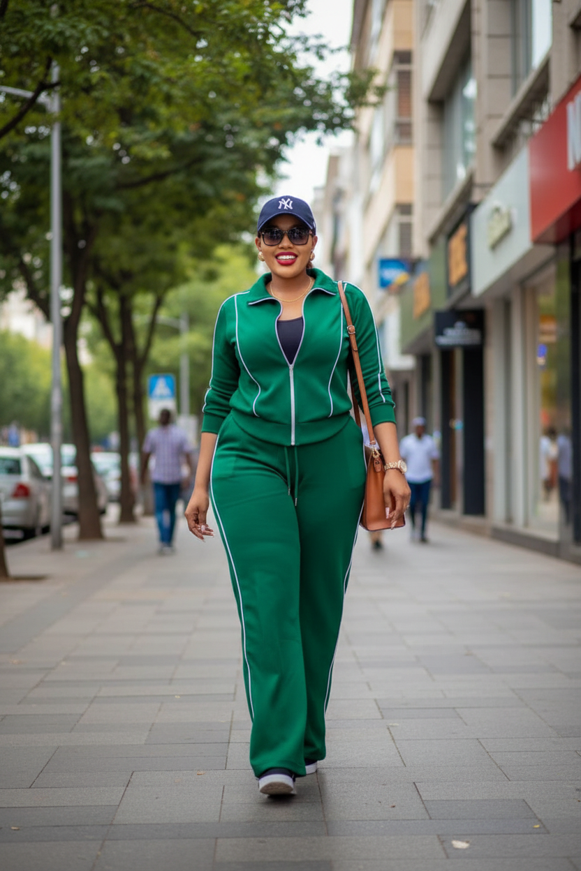 Green Tracksuit – City Street