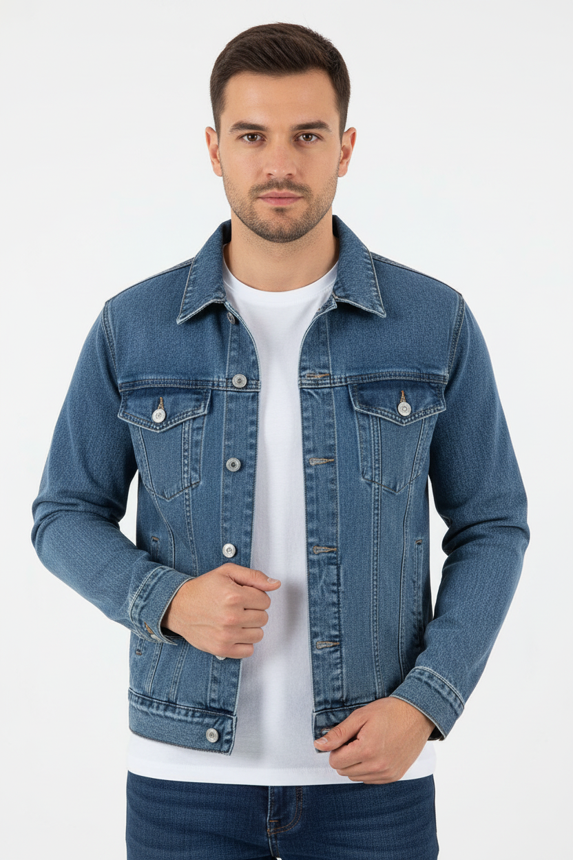 Men's Classic Denim Jacket - AI Generated Lookbook