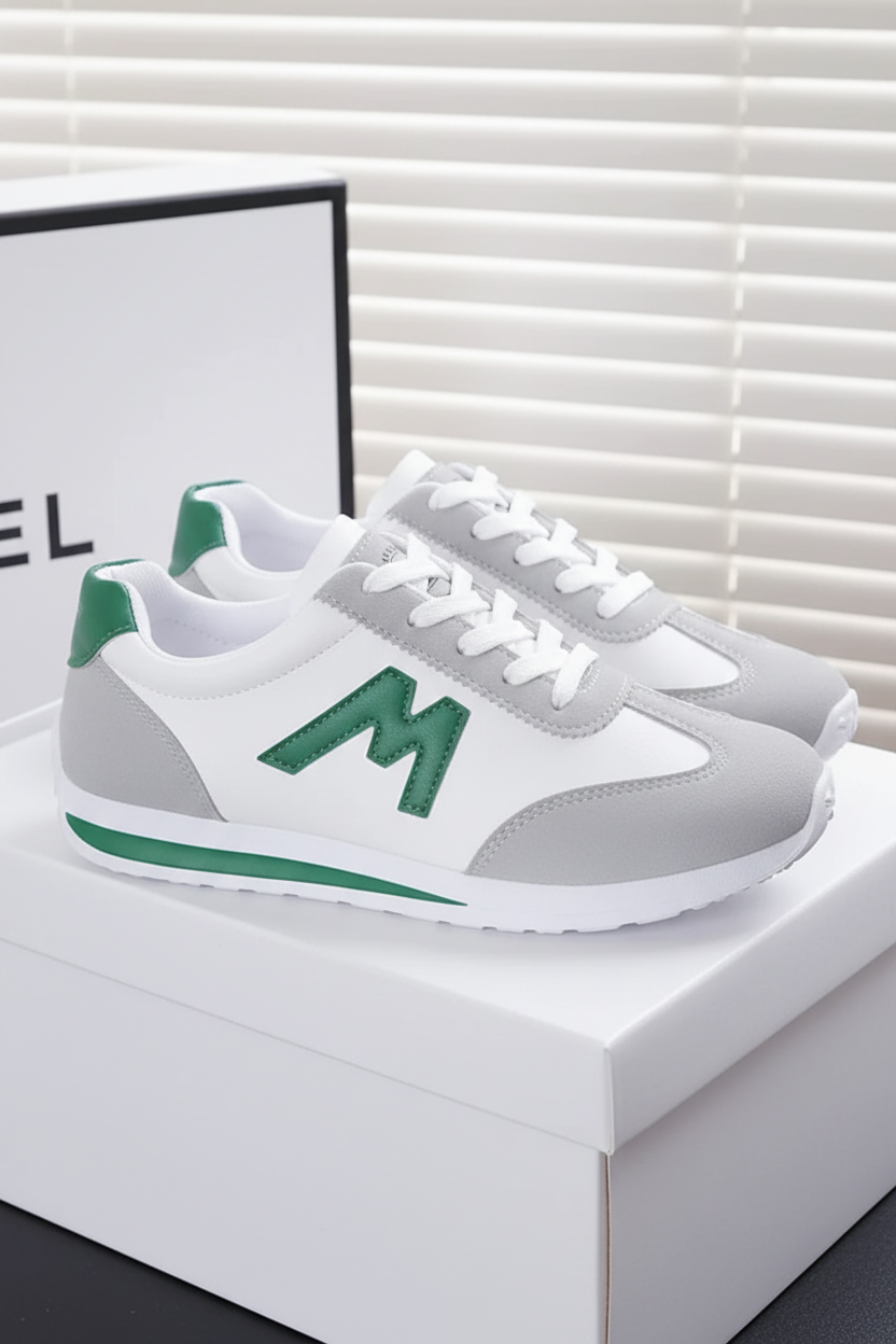 M-Logo Sneakers Green Accent