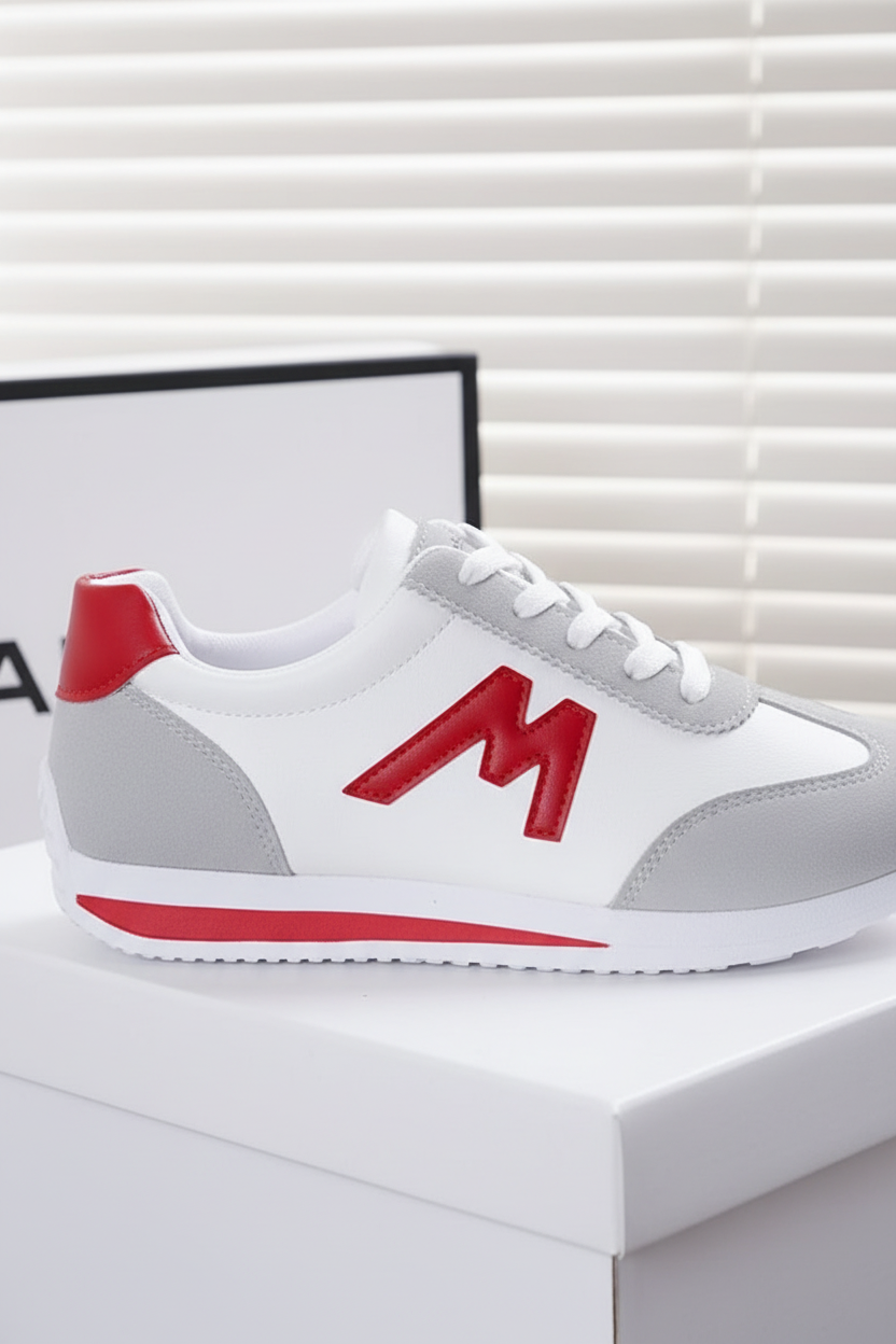 M-Logo Sneakers Red Accent