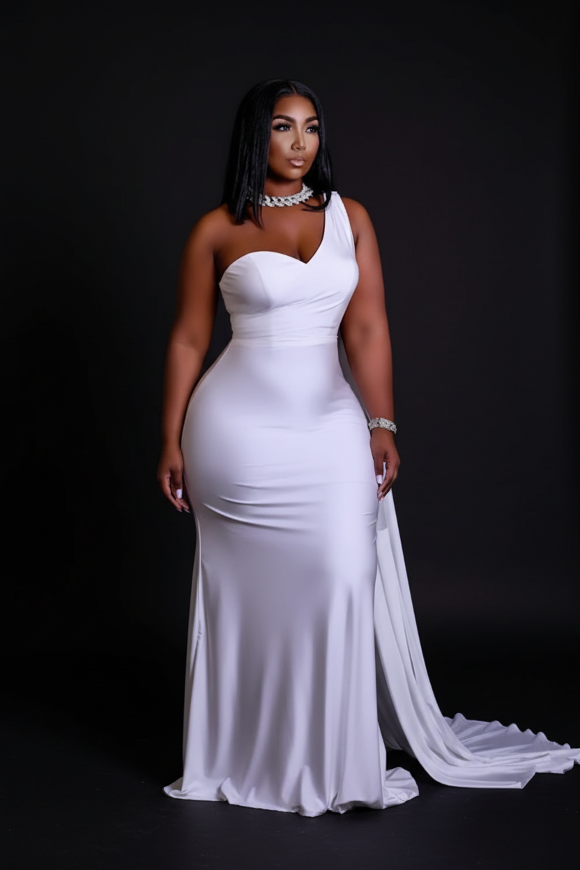 Mermaid Gown - White