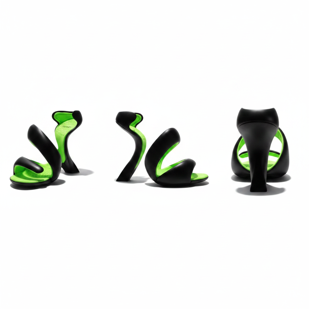 Ocandy Spiral Snake Heel Statement Shoes