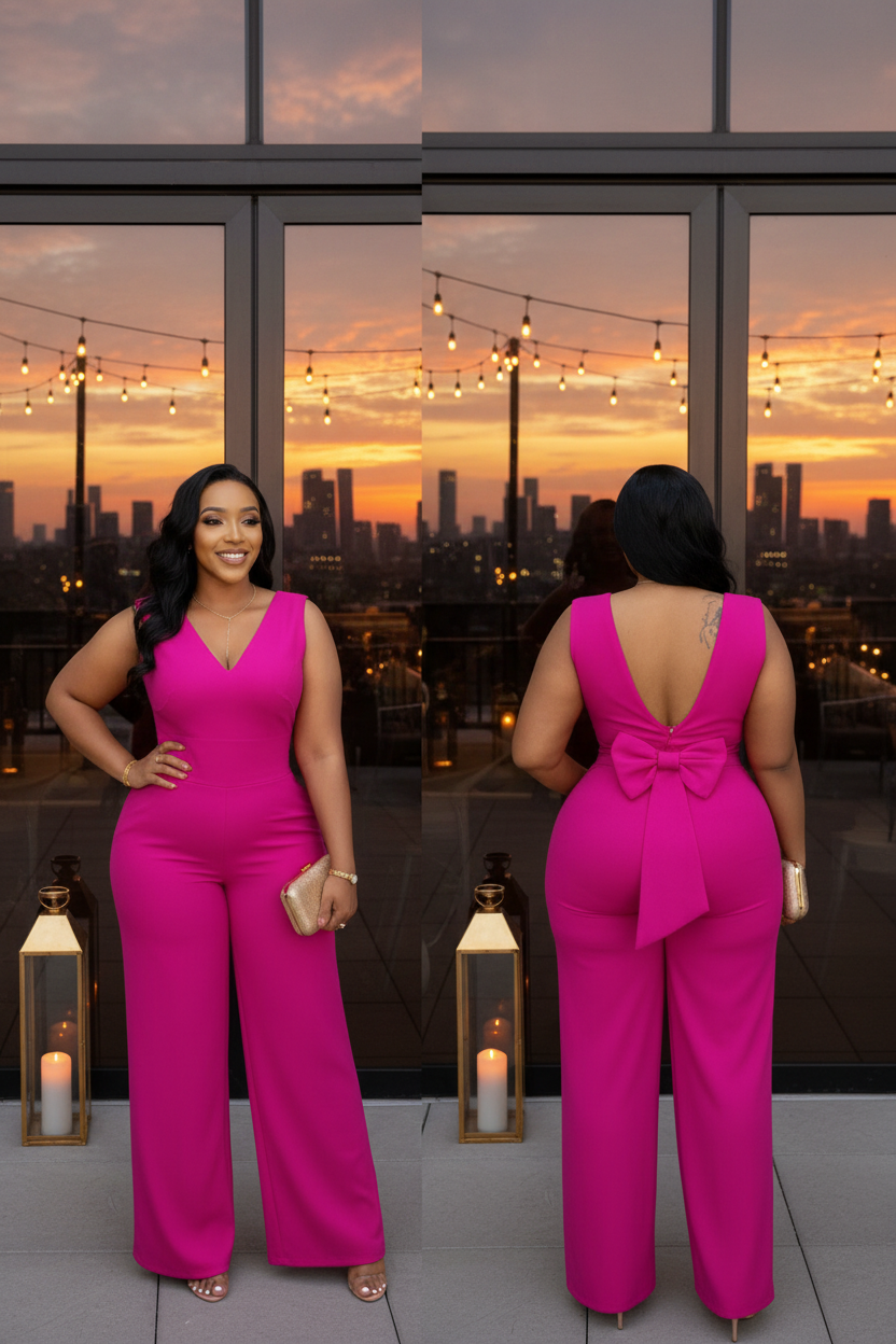 Pink Jumpsuit – Rooftop