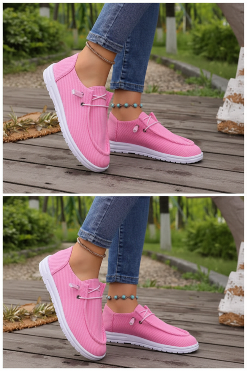 Pink Slip-On Loafer Sneakers