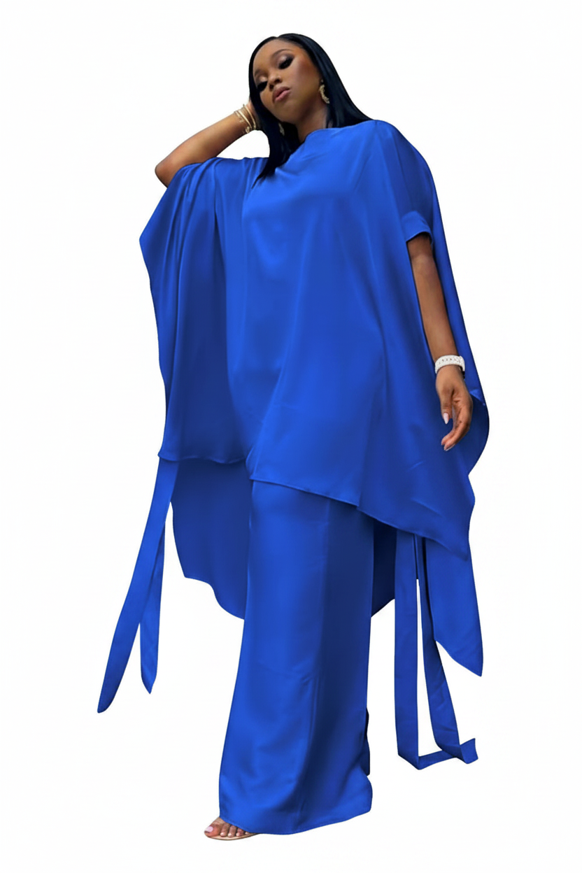 Royal Blue Cape Set