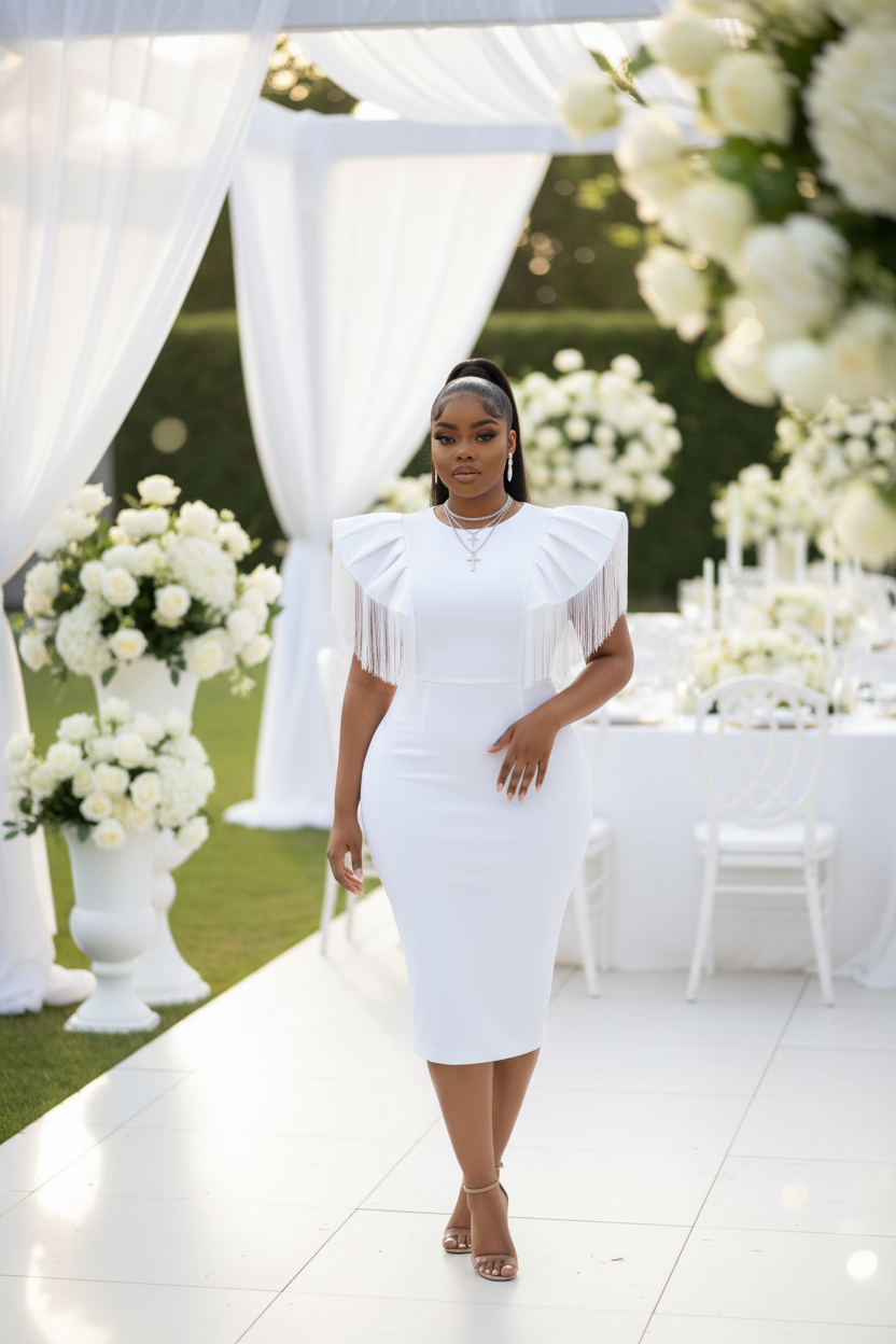 White Fringe Dress – Bridal Shower