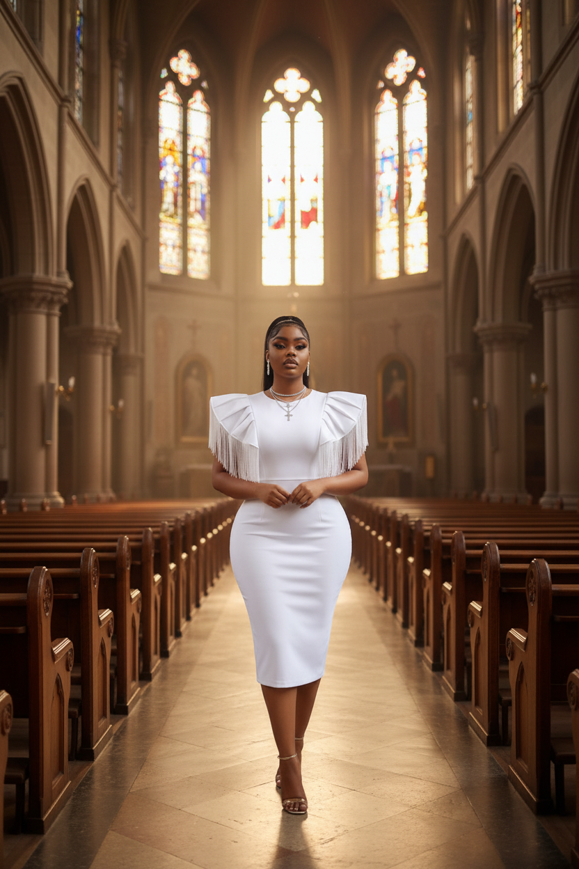 White Fringe Dress – Church